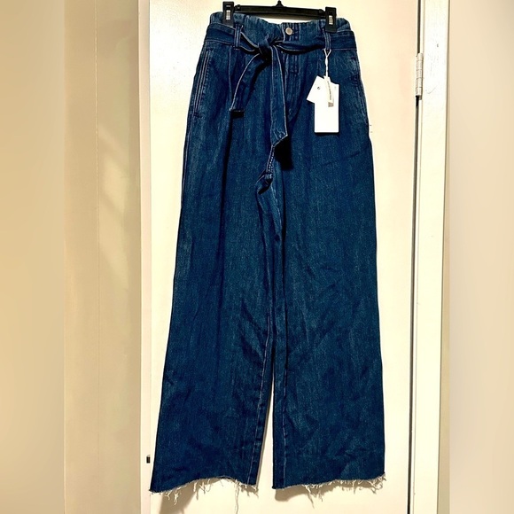 NWT Zara TRF wide leg jeans size 0 - Picture 1 of 9